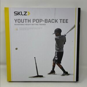 SKLZ Youth Pop-Back Adjustable Height Baseball Batting Tee